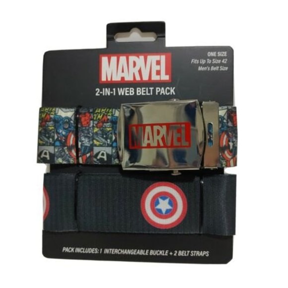 Marvel Super Hero Plus Classic Marvel Belts 2 in 1 Web Belt Pack B01-0041 - Picture 1 of 4